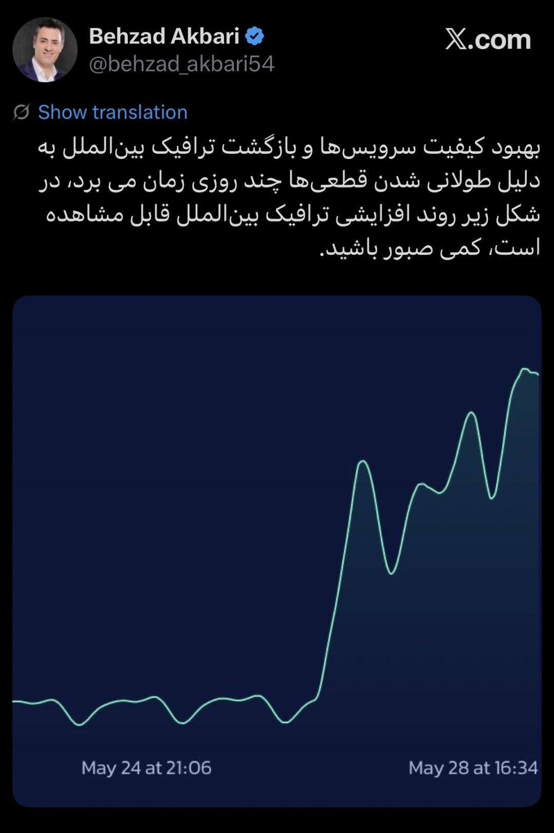 پست مدیرعامل زیرساخت در ایکس