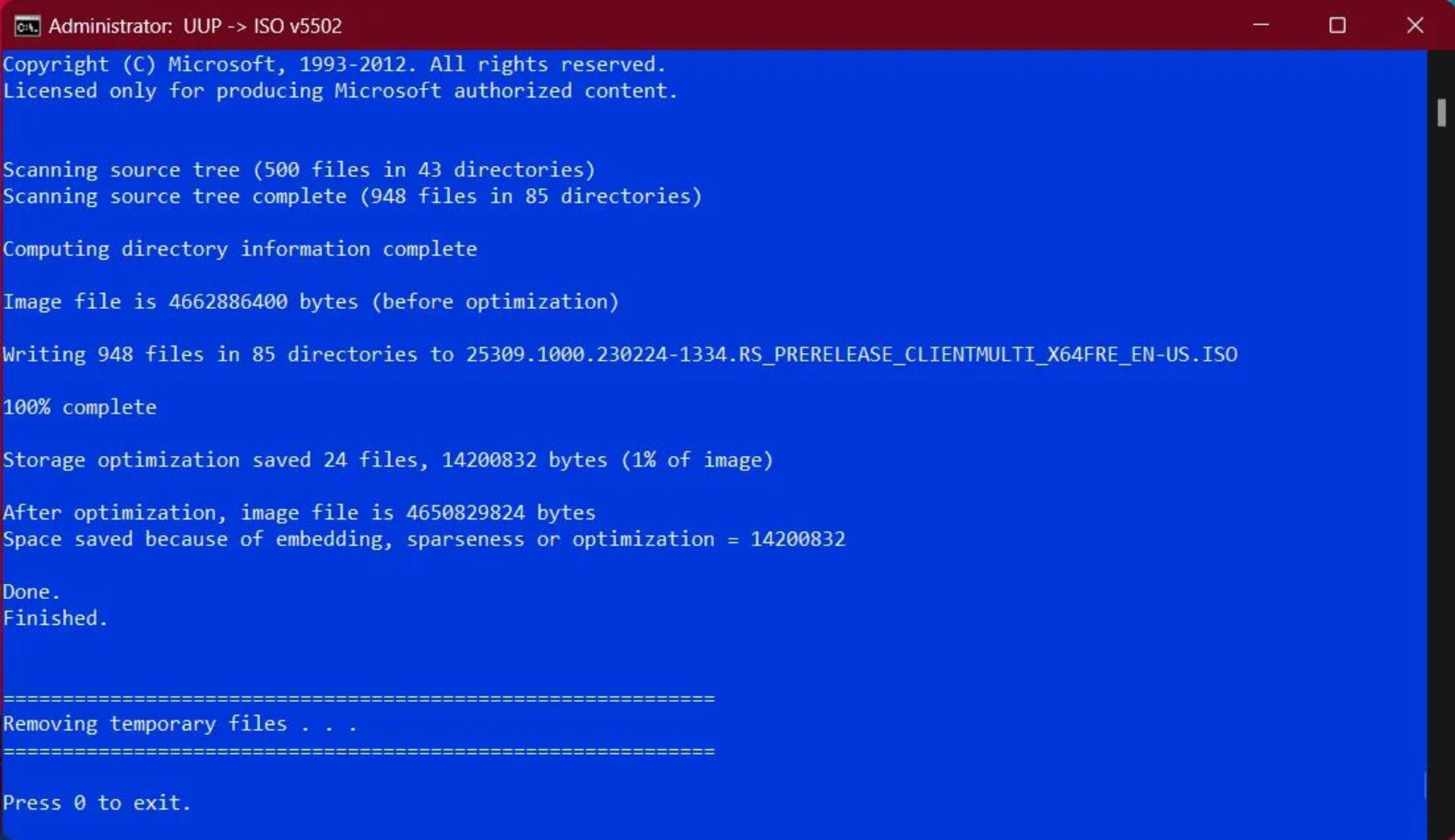 پایان فرایند ساخت ISO
