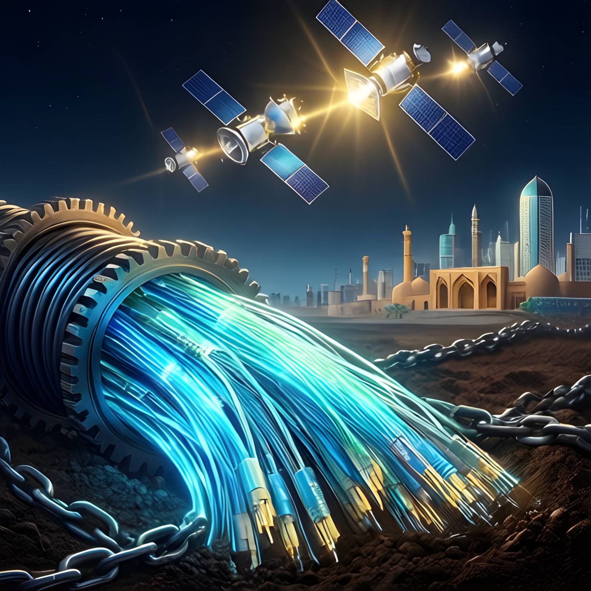 فیبر نوری علیه استارلینک