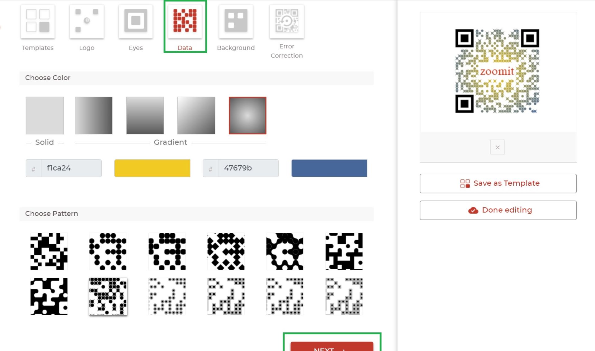 روند طراحی کد با استفاده از یک تولیدکننده QR کد