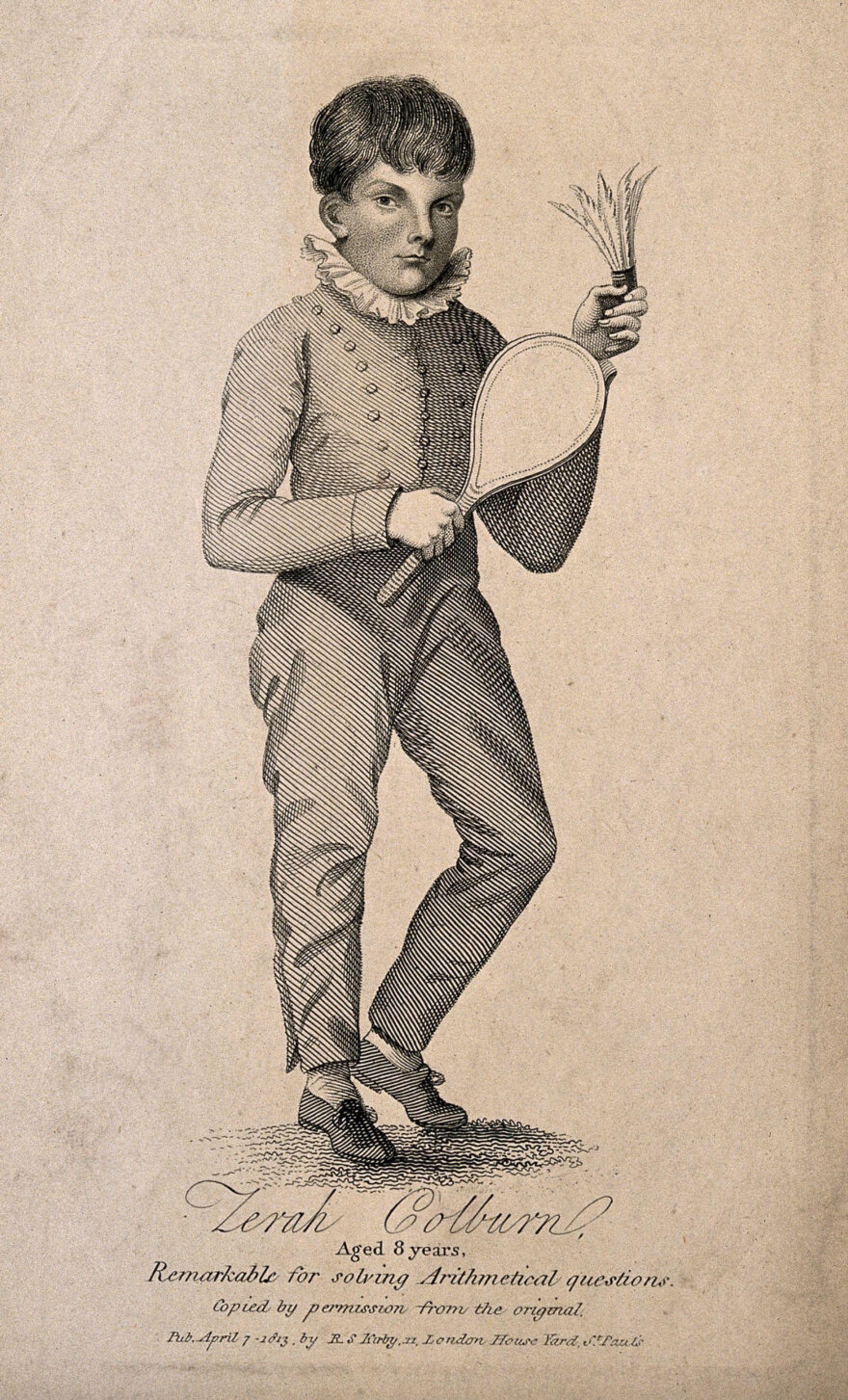 تصویری از زرا کولبرن نابغه ریاضی در کودکی