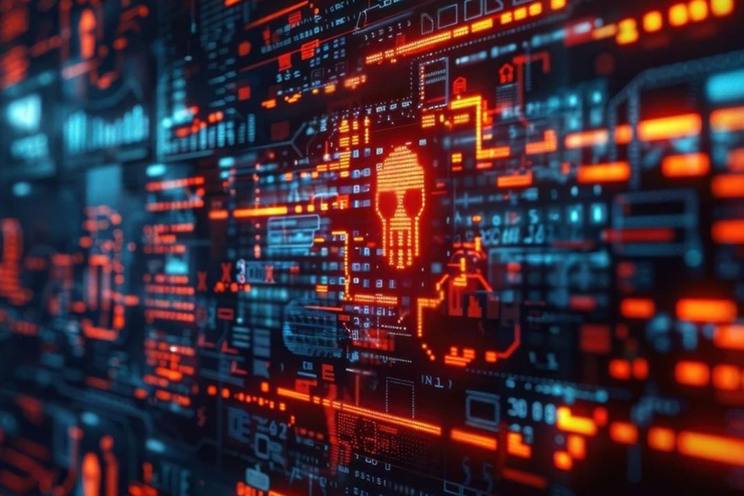 علامت اسکلت روی یک صفحه به عنوان نشانه هک شدن