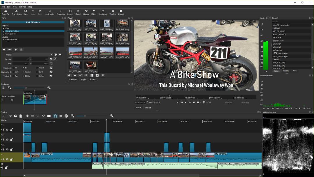 محیط نرم افزار ویرایش فیلم ShotCut