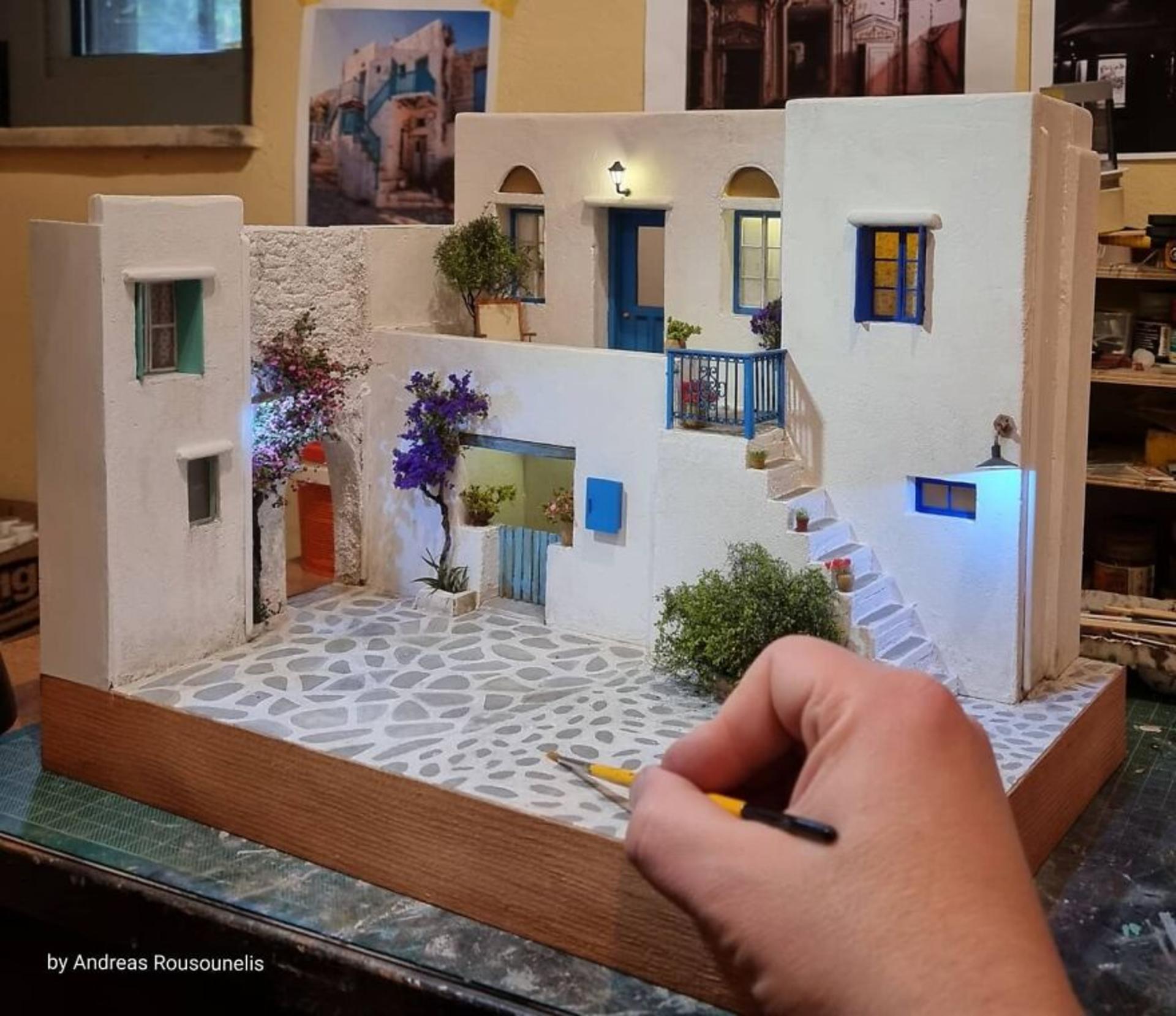 ماکت حیاط یک خانه ویلایی