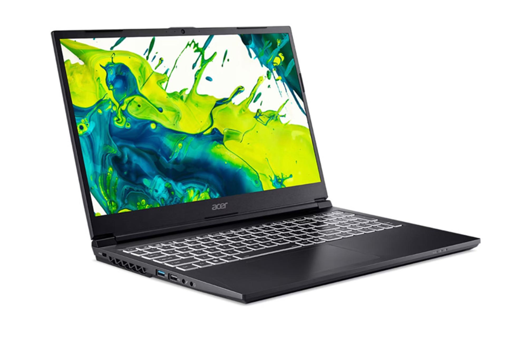 لپ تاپ ایسر Acer Aspire 7 A715-59G نمای جلو و چپ