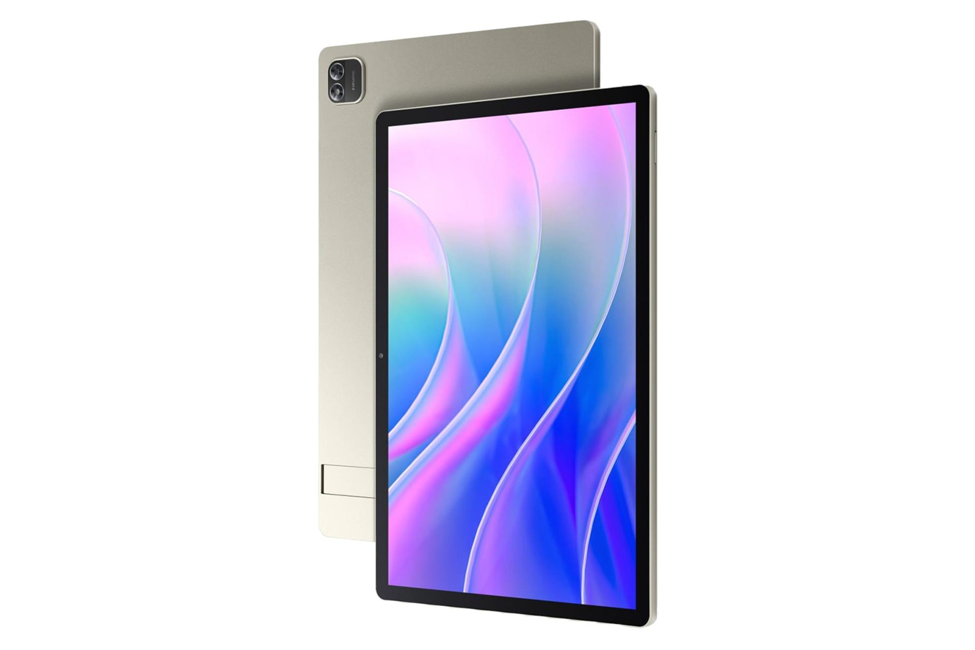 نمای نیمرخ تبلت Iconia A14 ایسر / Acer Iconia A14 با نمایشگر روشن و نمایش دوربین پنل پشت
