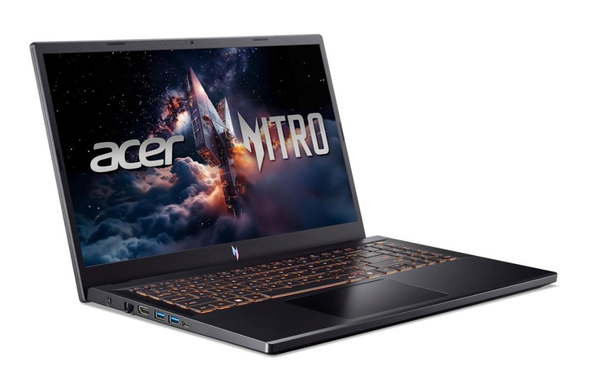 لپ تاپ ایسر Acer Nitro V 15 ANV15-52 نمای جلو و چپ