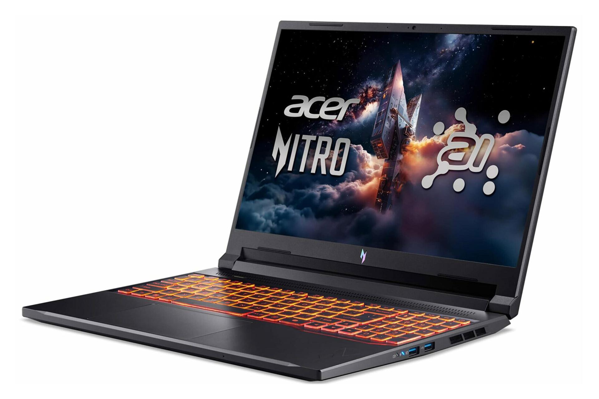 لپ تاپ ایسر Acer Nitro V 16 AI ANV16-42 نمای جلو و راست