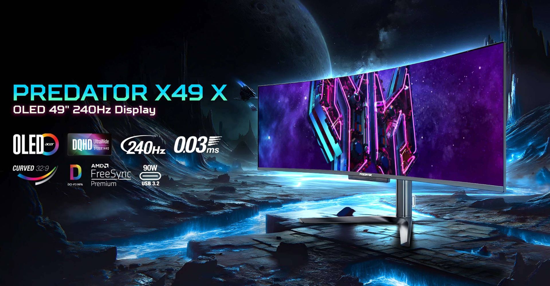 مشخصات مانیتور گیمینگ فوق عریض ایسر مدل Predator X49 X