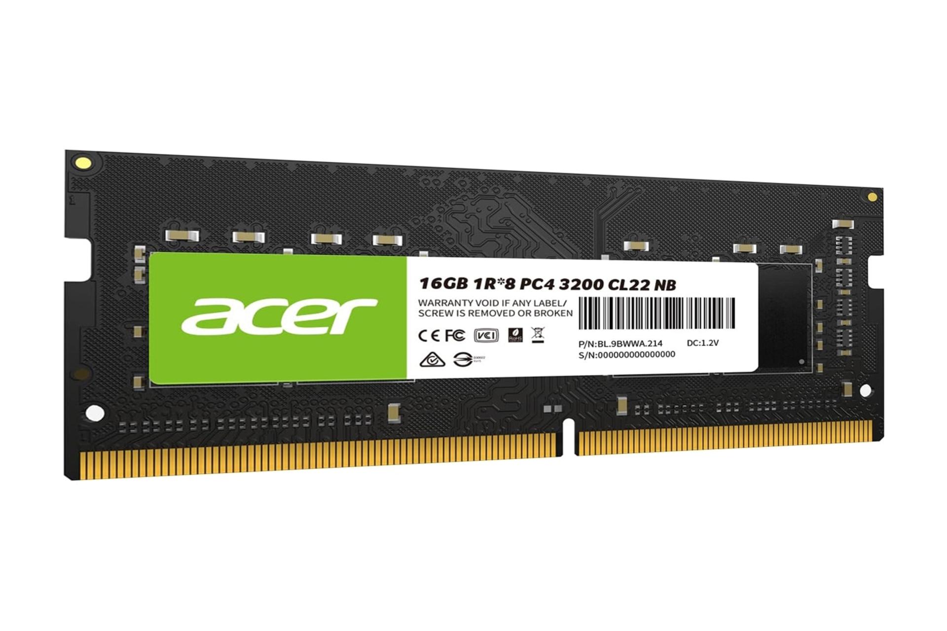 سمت چپ رم لپ تاپ ایسر Acer SD100 16GB DDR4-3200 CL22