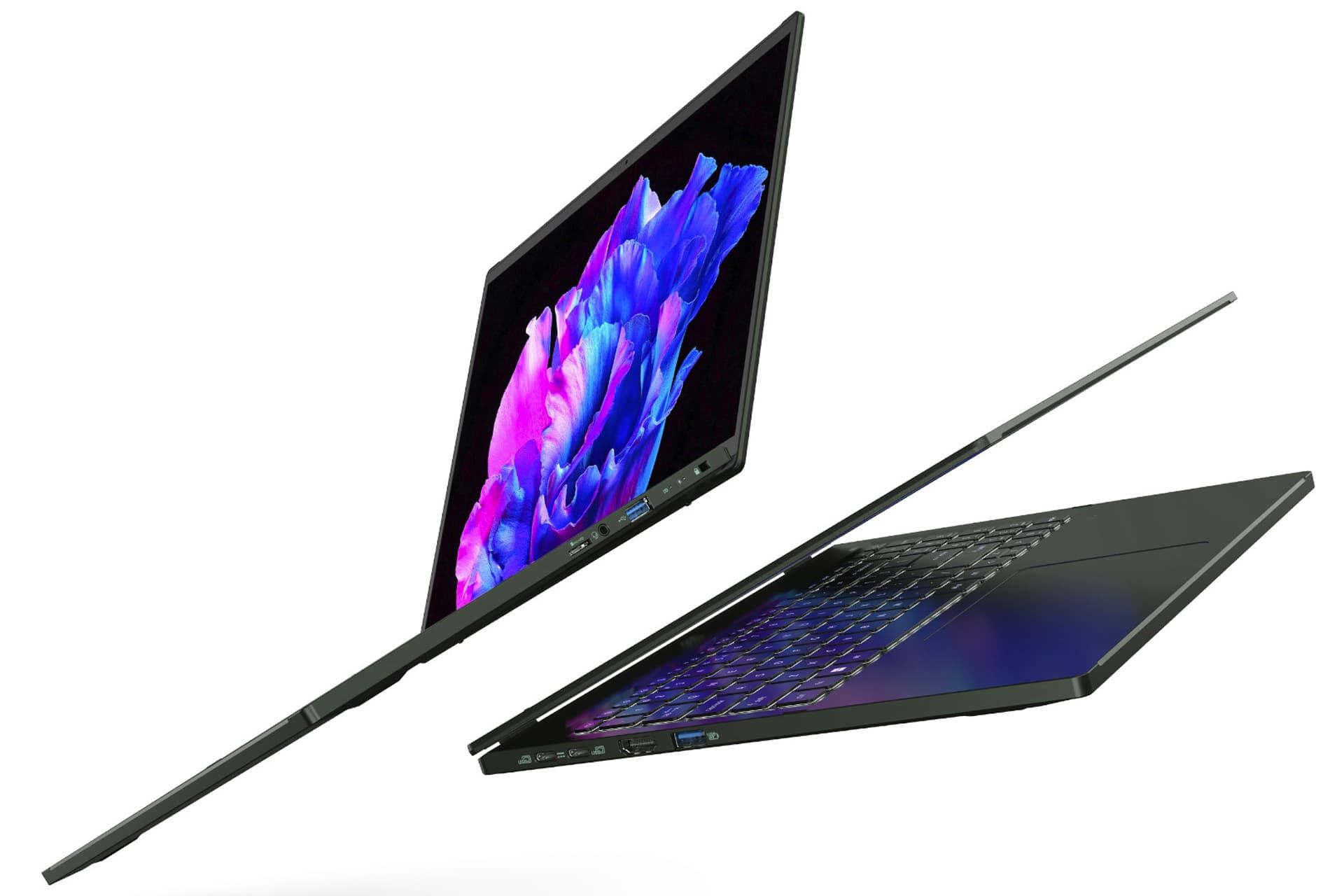 نمای کناری و جلویی لپ تاپ Acer Swift Edge 16 2023