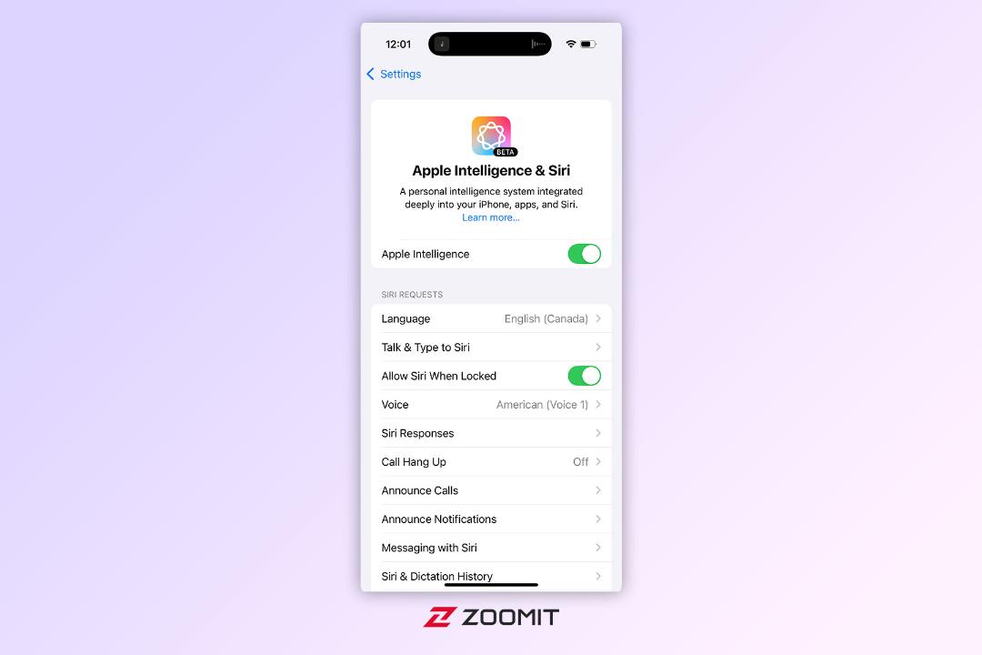فعال کردن Apple Intelligence برای ساخت Genmoji در آیفون