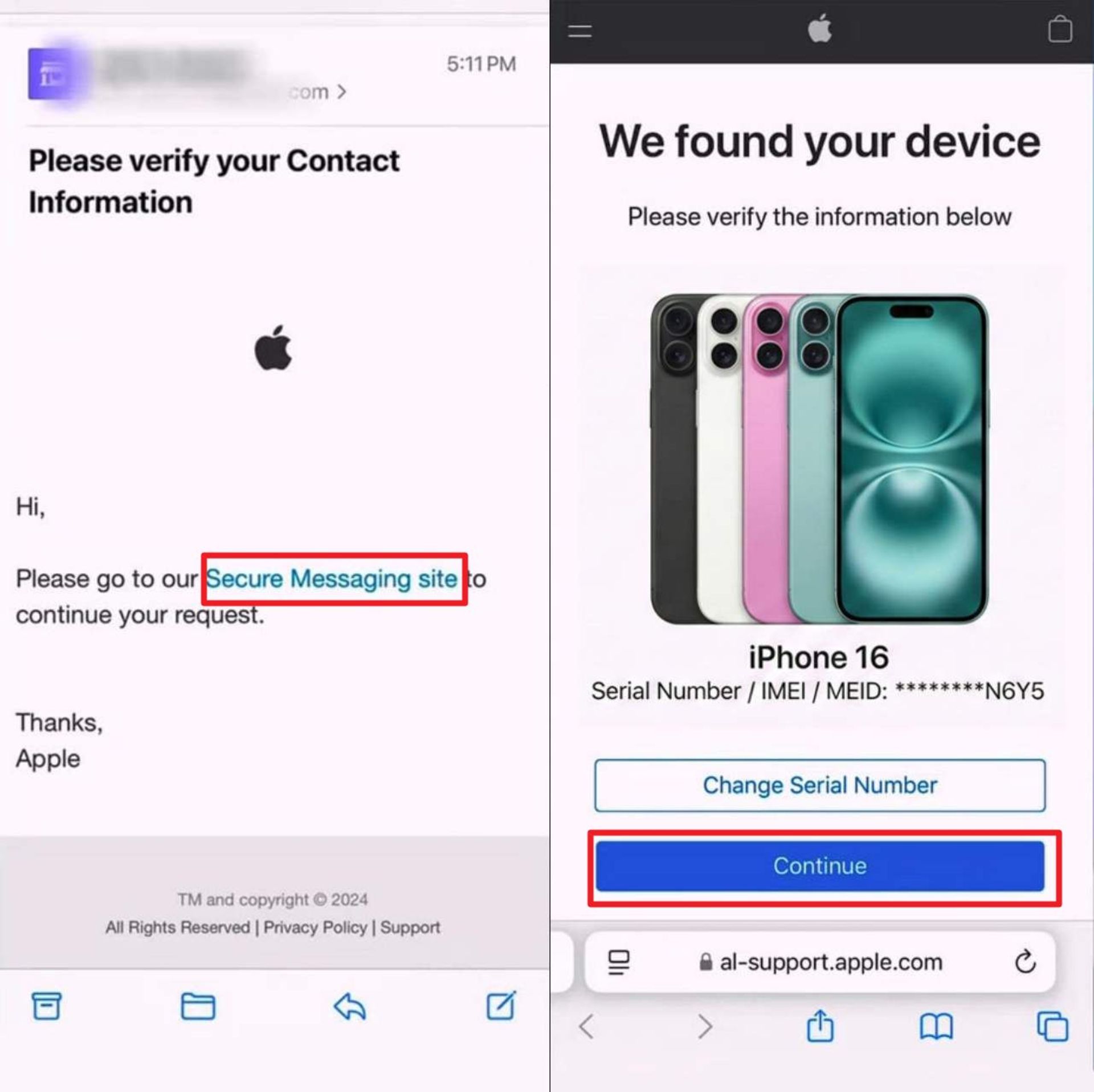 درخواست پشتیبانی برای رفع اکتیویشن لاک اپل - مرحله ۳