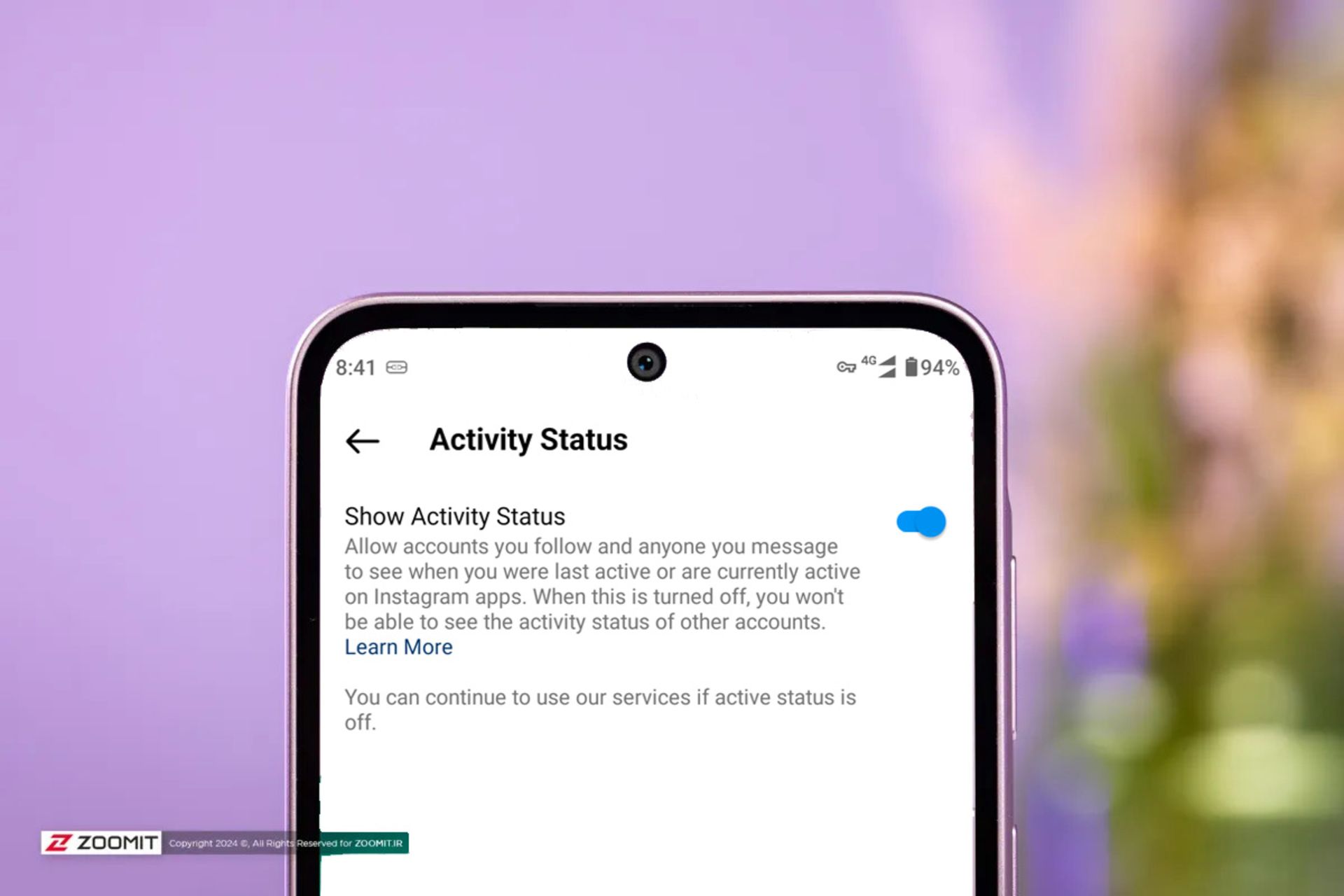 Activity Status را در اینستاگرام