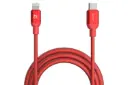 کابل شارژ USB آدام المنتس Type-C به Lightning مدل PeAk II C120B با طول 1.2 متر رنگ قرمز