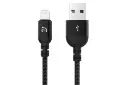 کابل شارژ USB آدام المنتس Type-A به Lightning مدل PeAk III 120B با طول 1.2 متر رنگ مشکی