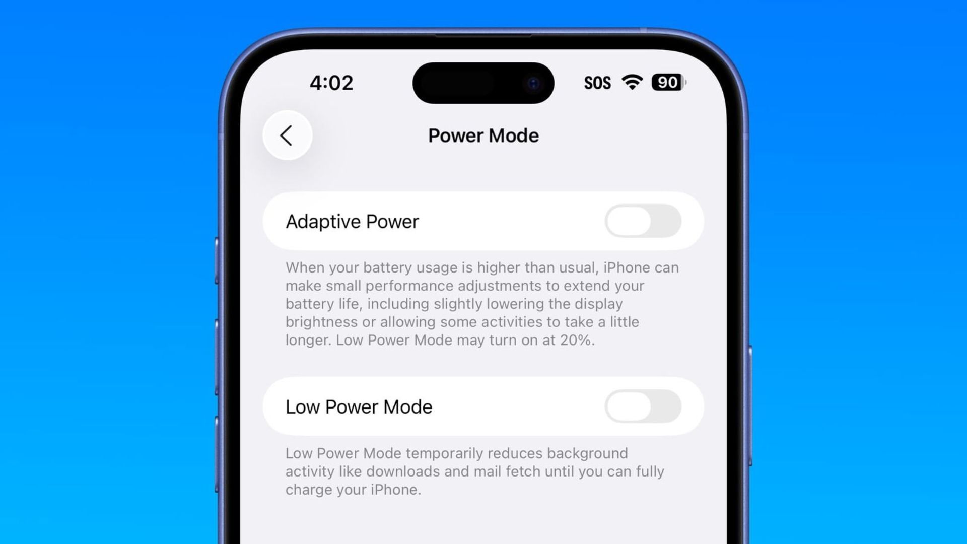 Adaptive Power Mode