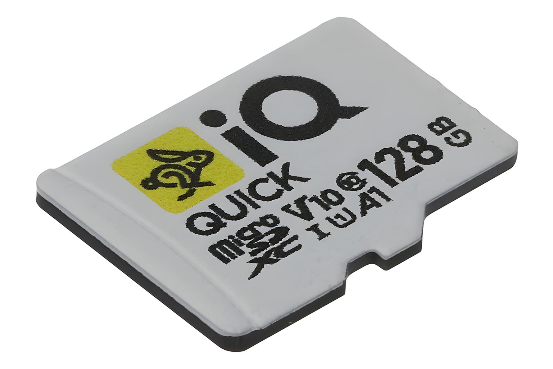 نمای کناری کارت حافظه آی کیو iQ Quick microSDXC Class 10 UHS-I U1 128GB