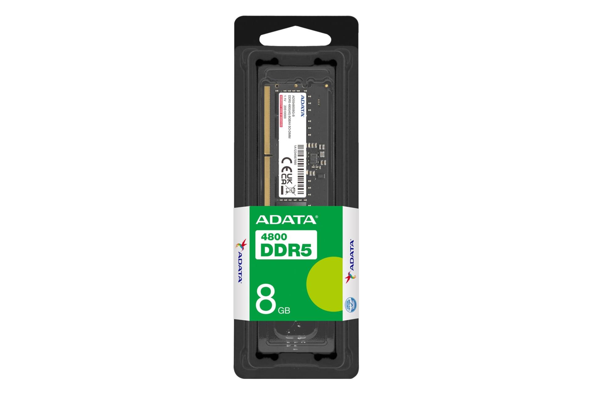 جعبه رم ای دیتا ADATA SO-DIMM 8GB DDR5-4800 CL40