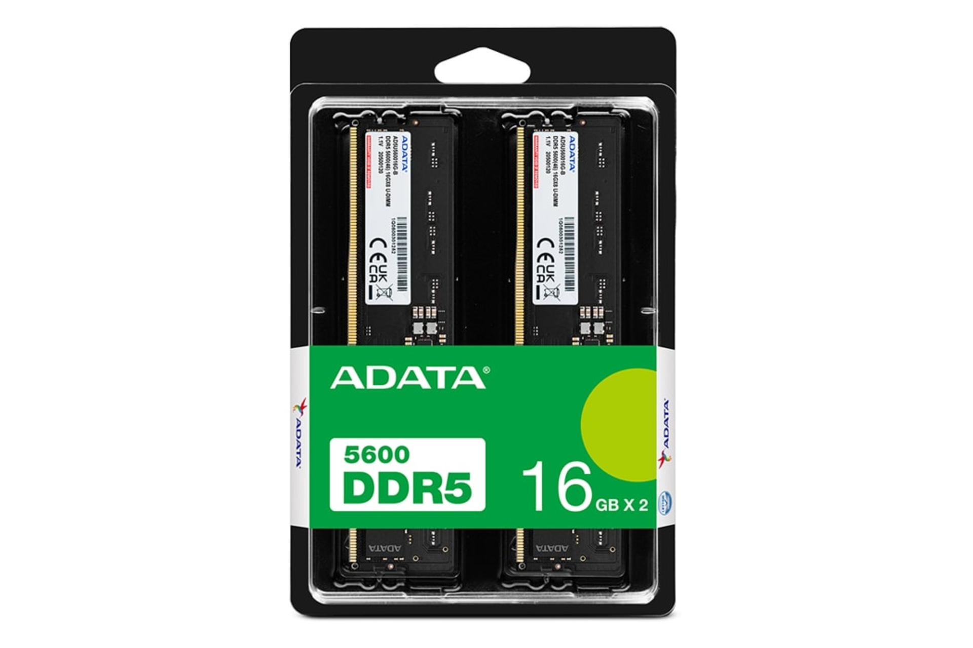جعبه رم ای دیتا ADATA U-DIMM 32GB (2x16) DDR5-5600 CL46