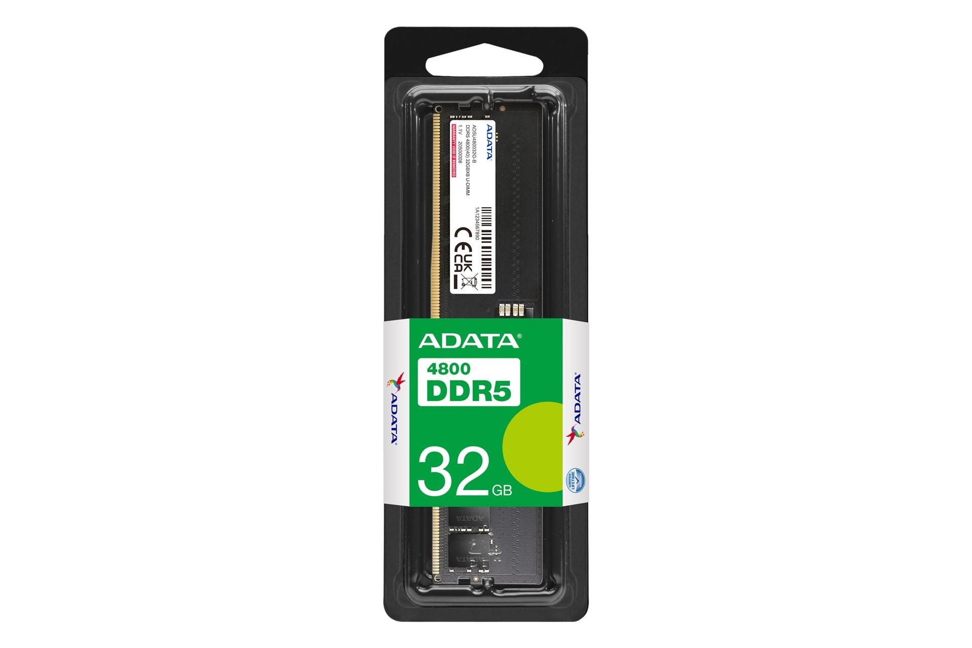 جعبه رم ای دیتا ADATA U-DIMM 32GB DDR5-4800 CL40