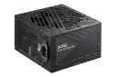 نمای نیمرخ پاور کامپیوتر ای دیتا XPG CORE REACTOR II VE با توان 850 وات با نمایش فن، سوییچ و درگاه برق