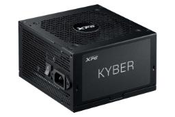 نمای نیمرخ پاور کامپیوتر ای دیتا XPG KYBER با نمایش پنل کناری، زیر و پشت