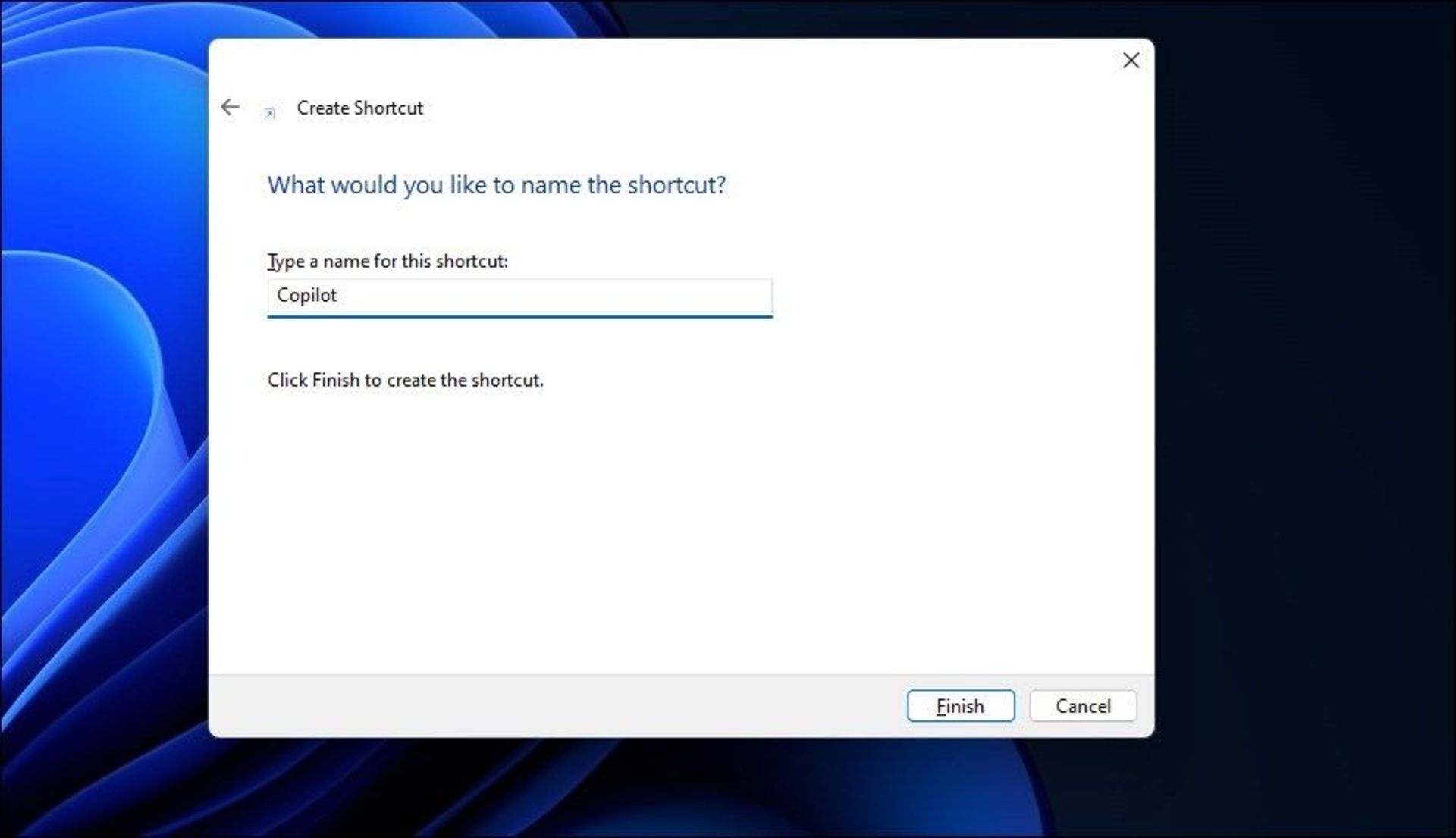 اضافه کردن میانبر کوپایلت به ویندوز ۱۱