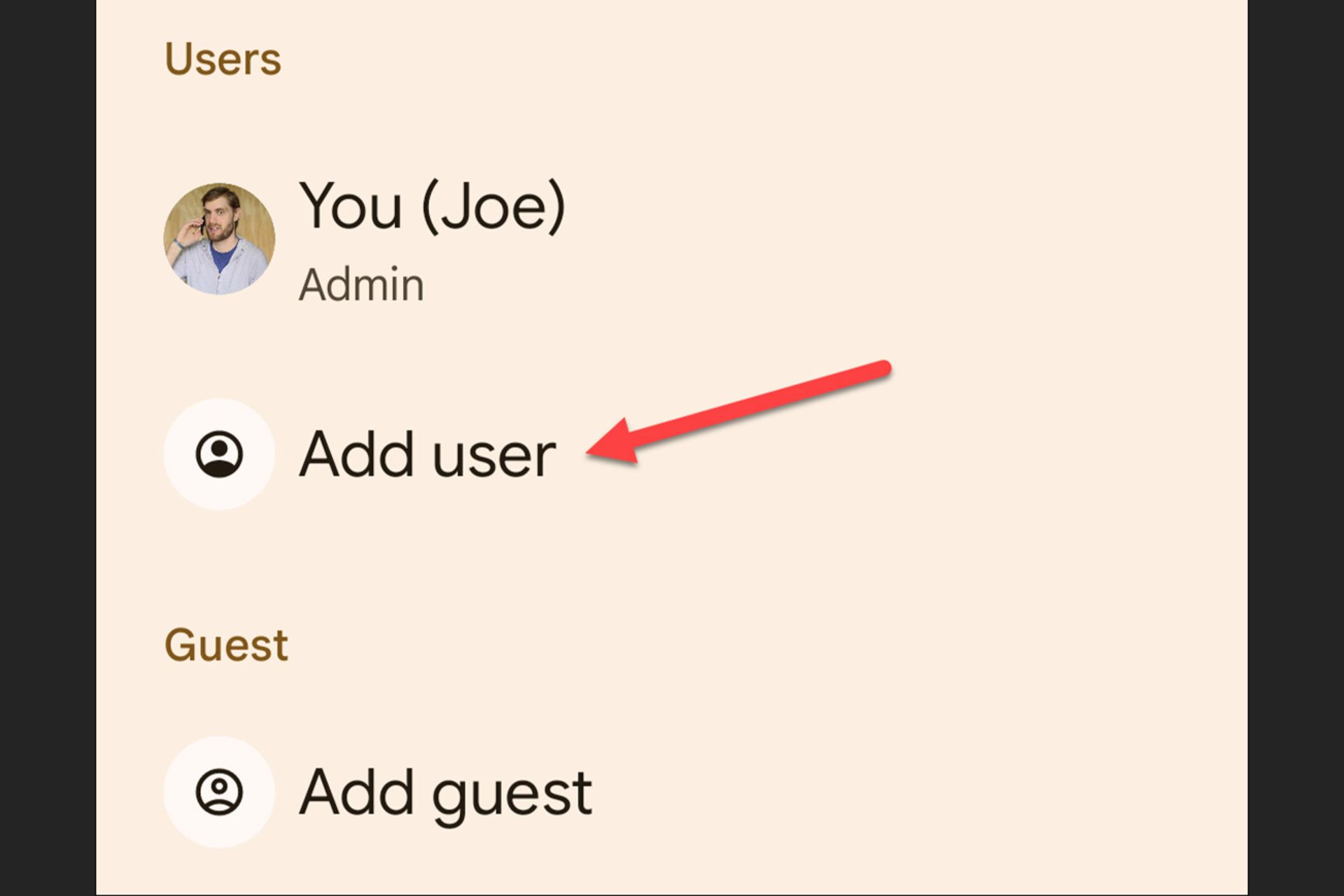 اضافه کردن حساب کاربری پروفایل در اندروید