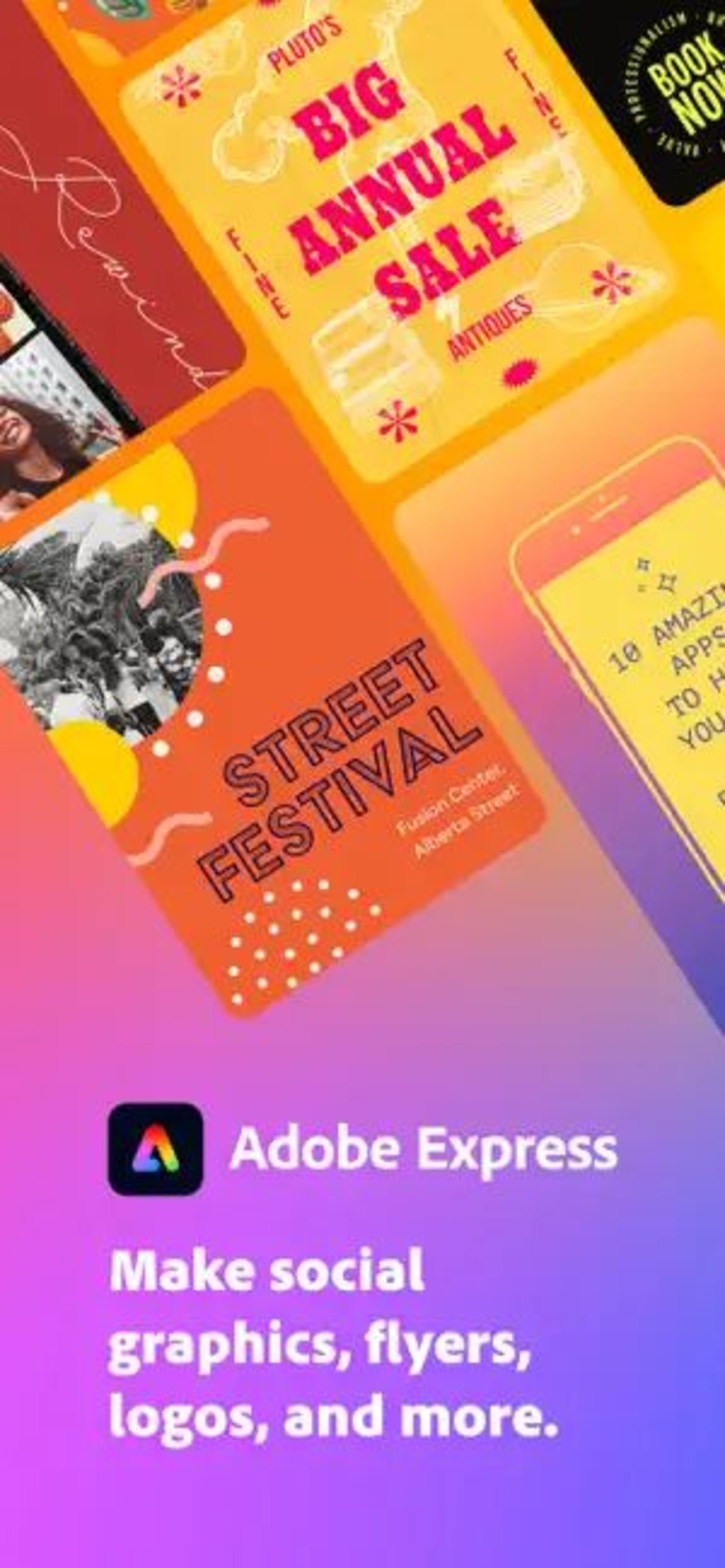 برنامه Adobe Express آیفون
