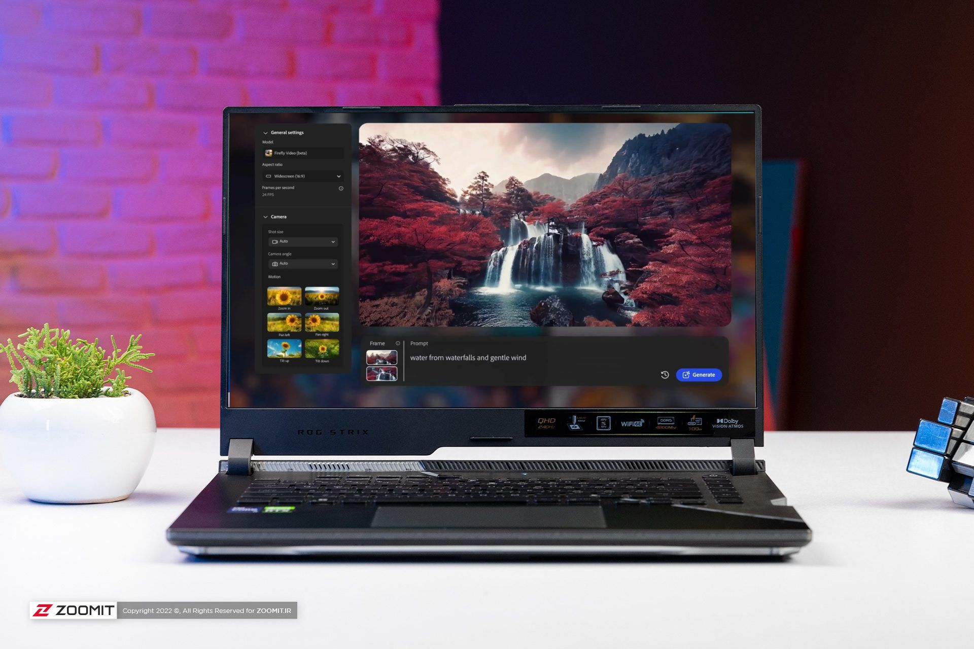 ادوبی Generative Video روی لپ تاپ