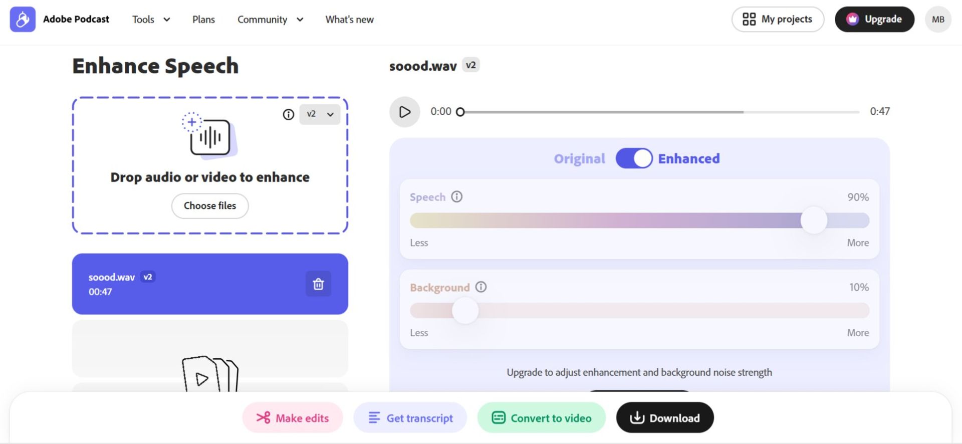 وب سایت Adobe podcast