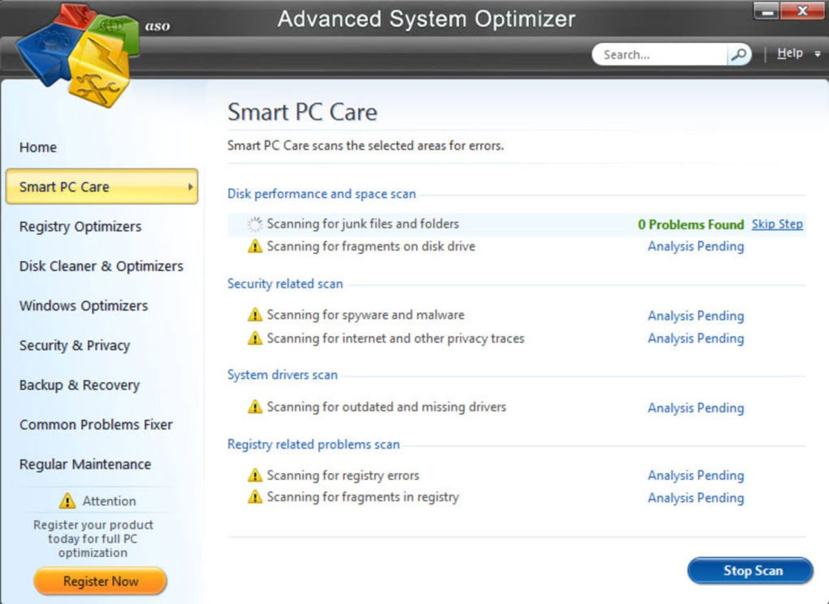 Advanced System Optimizer software