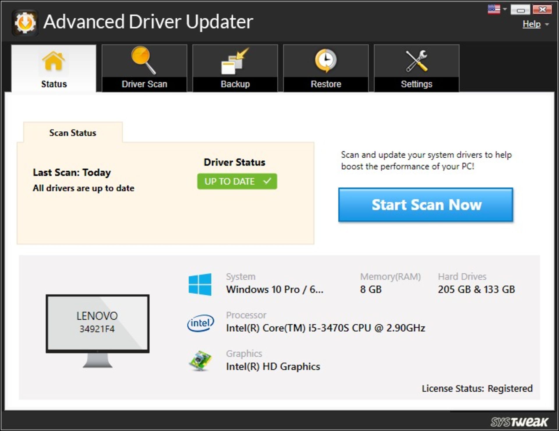 نرم افزار Advanced Driver Updater