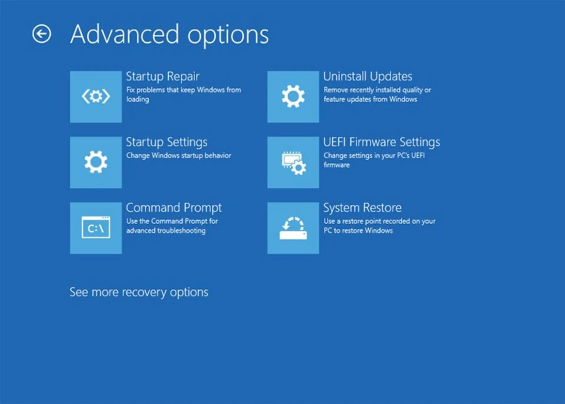 پنجره‌ی Advanced Option