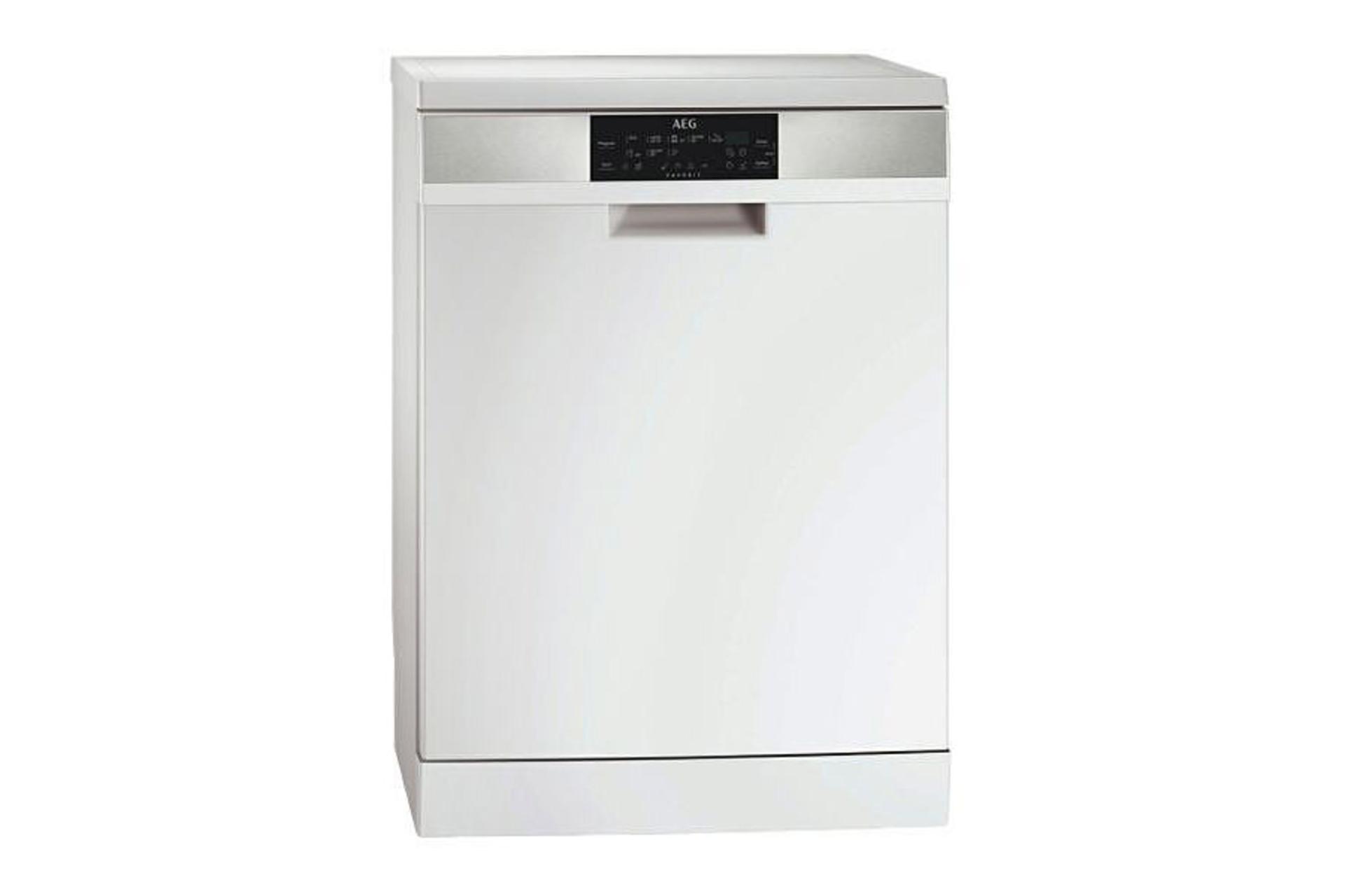 ماشین ظرفشویی آ ا گ AEG FFB83730PW نمای جلو رنگ سفید