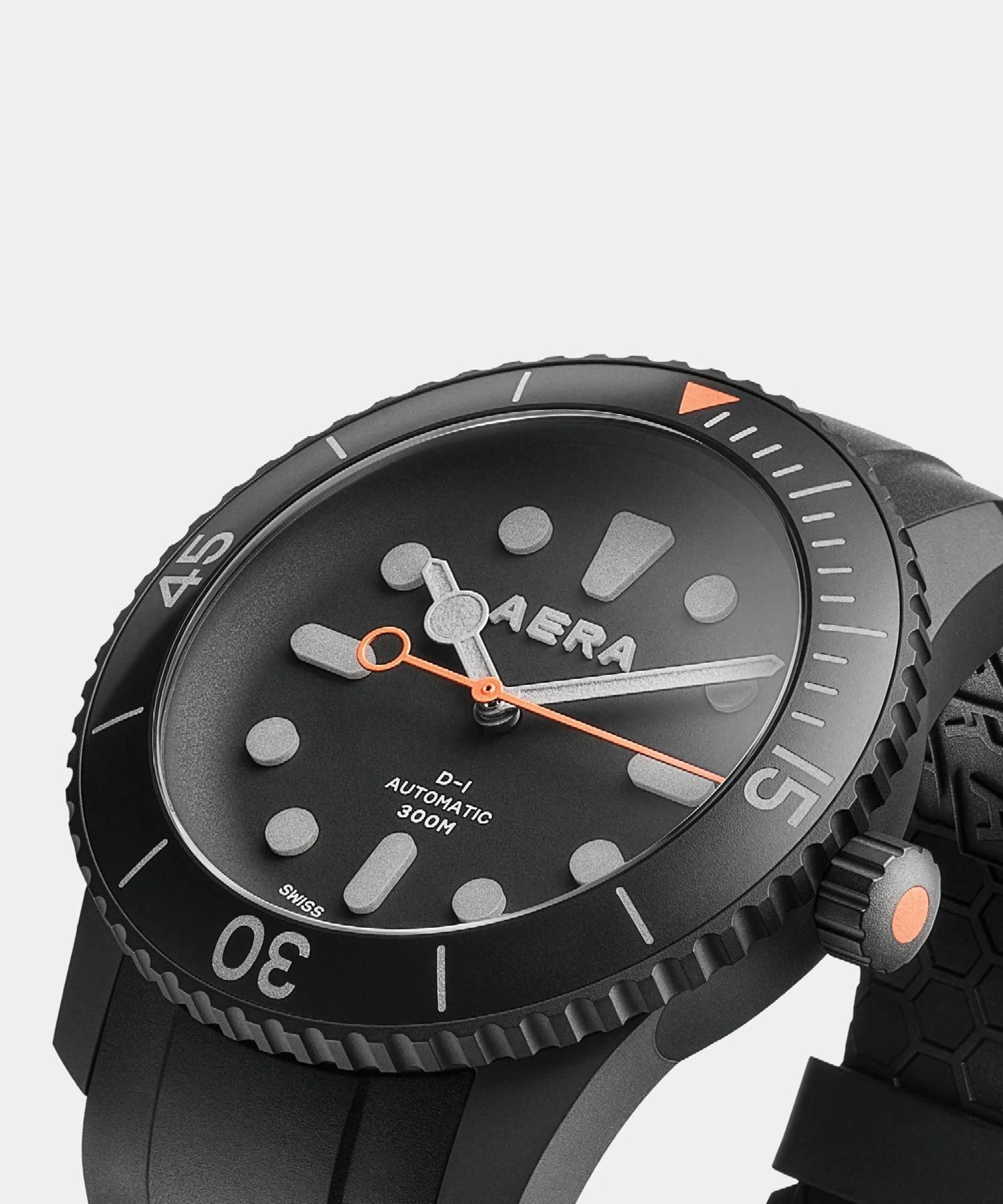 نمای جلو ساعت هوشمند Aera X D1 Diver رنگ مشکی