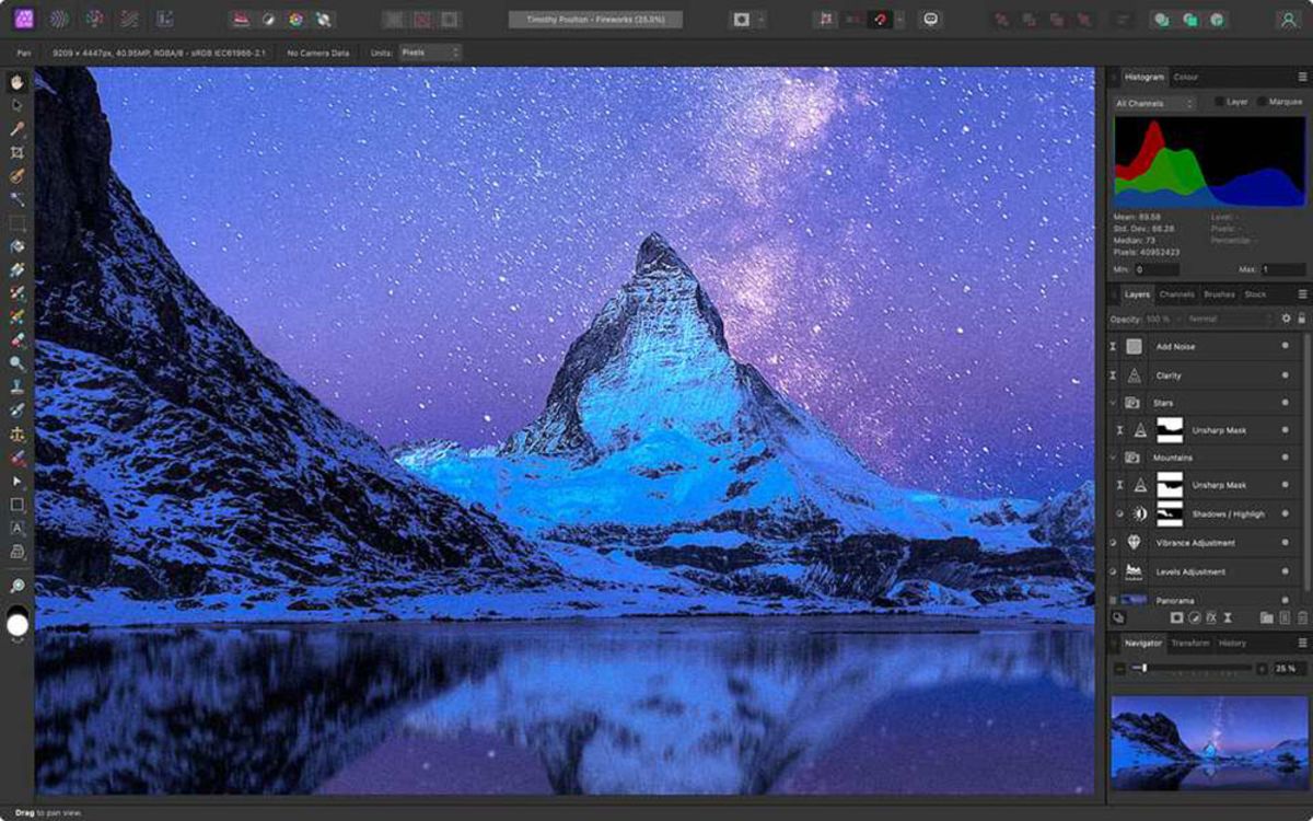 Affinity photo software