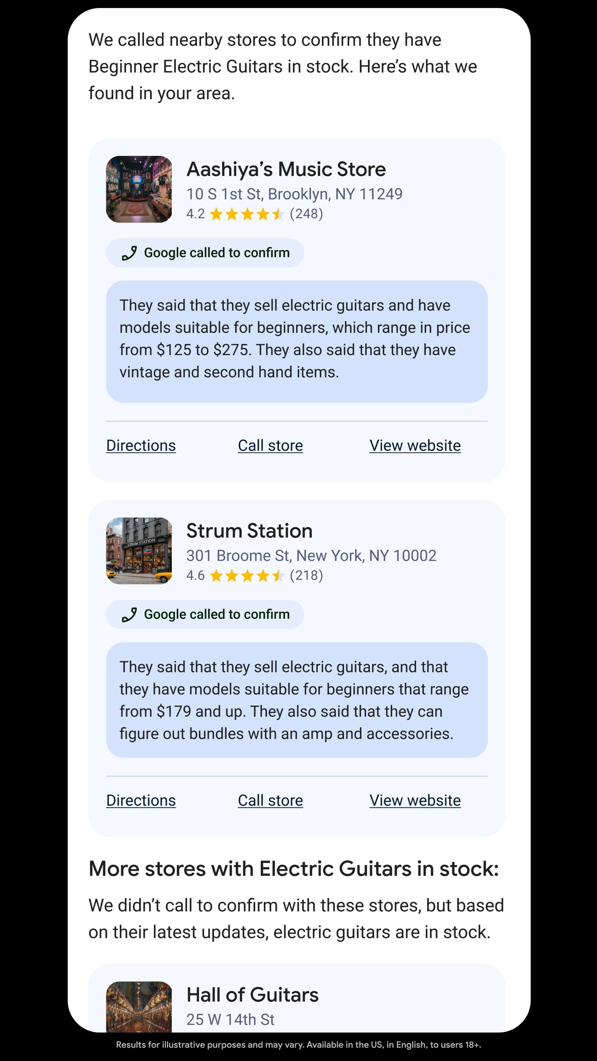تماس هوش مصنوعی با فروشندگان در اپ گوگل