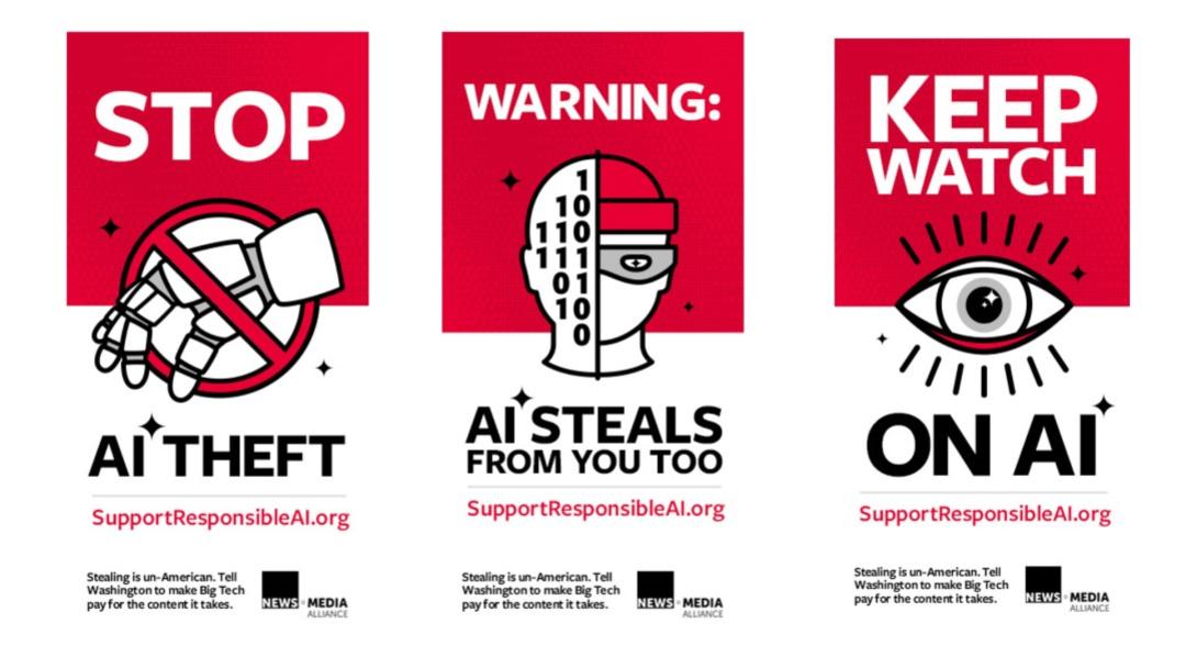 آگهی‌های تبلیغاتی کمپین Support Responsible AI با شعار‌های مختلف