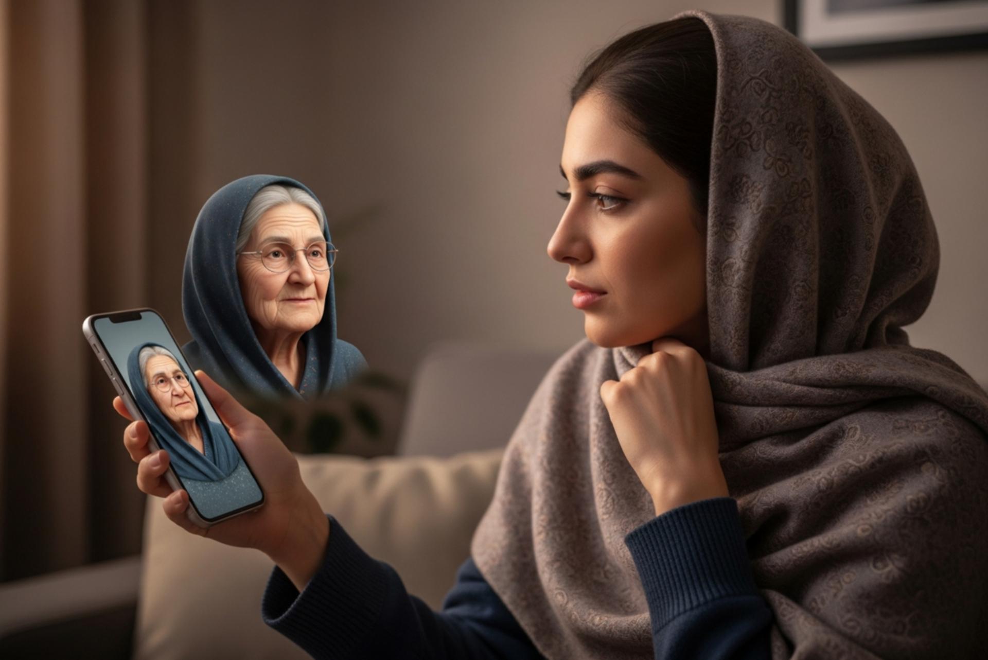 تعامل با آواتار هوش مصنوعی مادربزرگ درگذشته