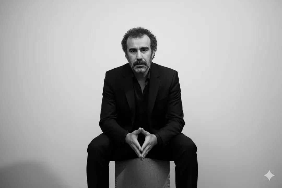 نقی معمولی در کت و شلوار مشکی - سبک تصویربرداری مجلات سیاه و سفید- هوش مصنوعی