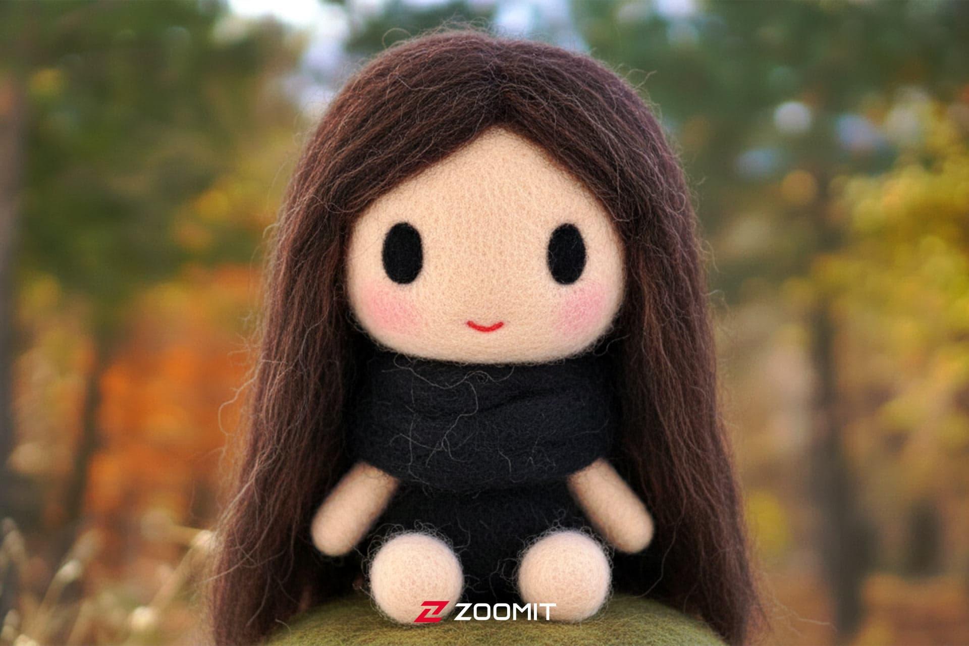 یک عروس نمدی از یک زن