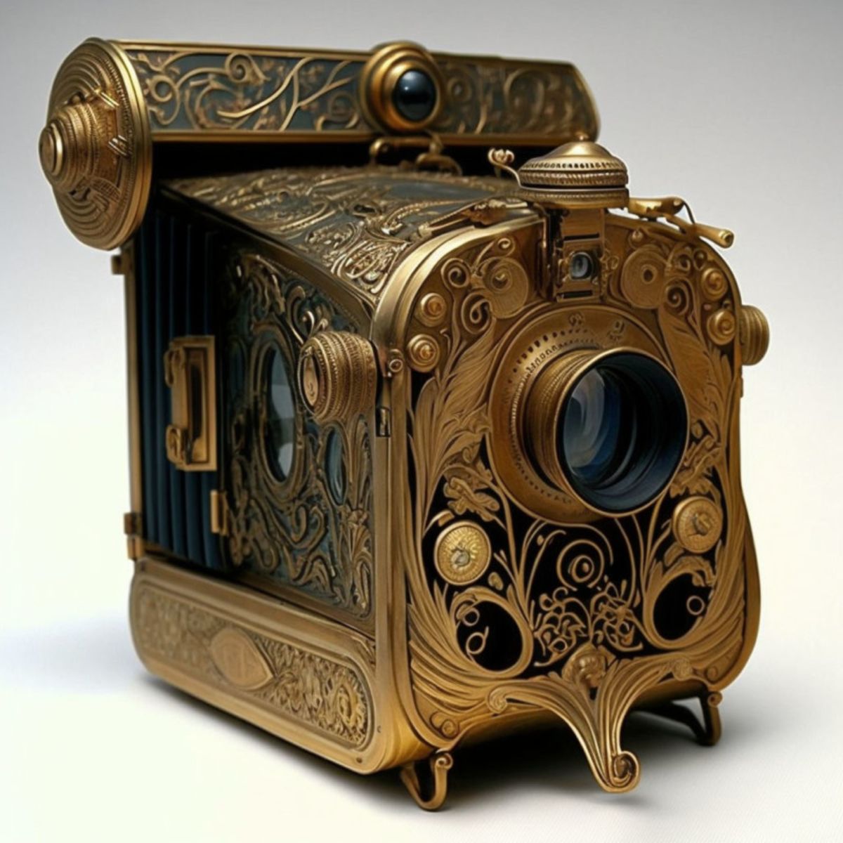 Art Nouveau cameras Midjourney AI
