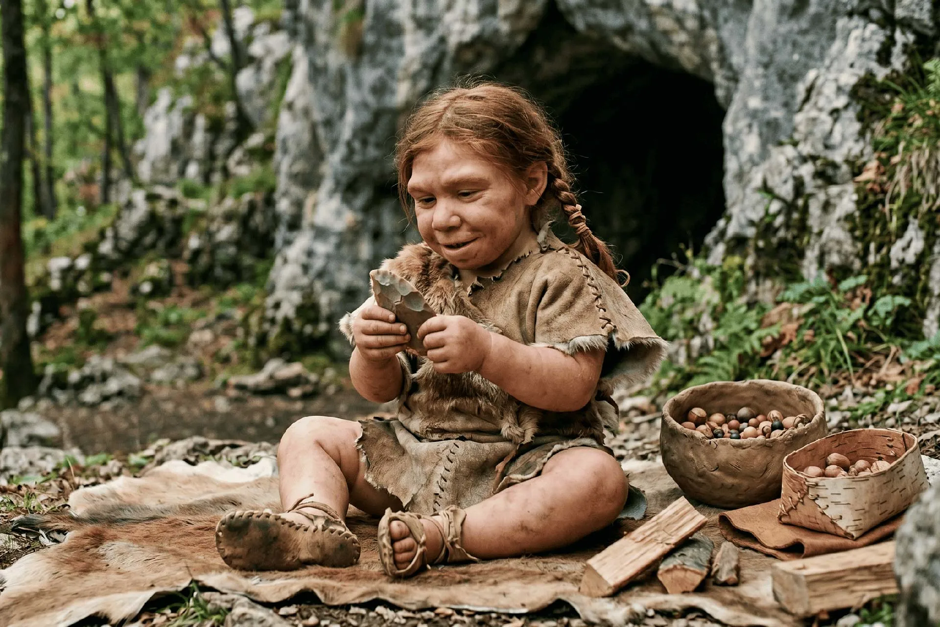 تصویرسازی هوش مصنوعی از کودک خردسال نئاندرتال