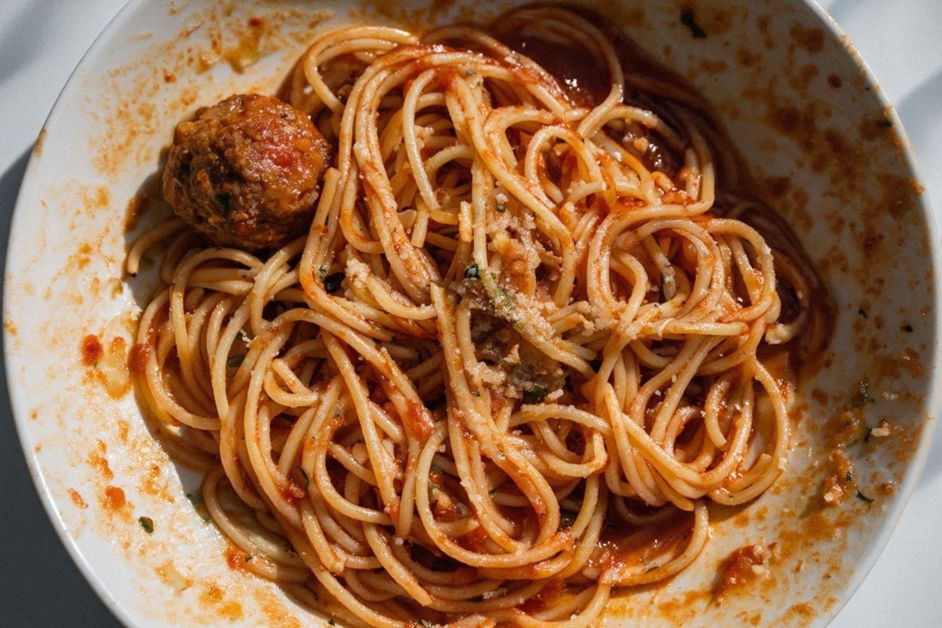 ماکارونی داخل بشقاب