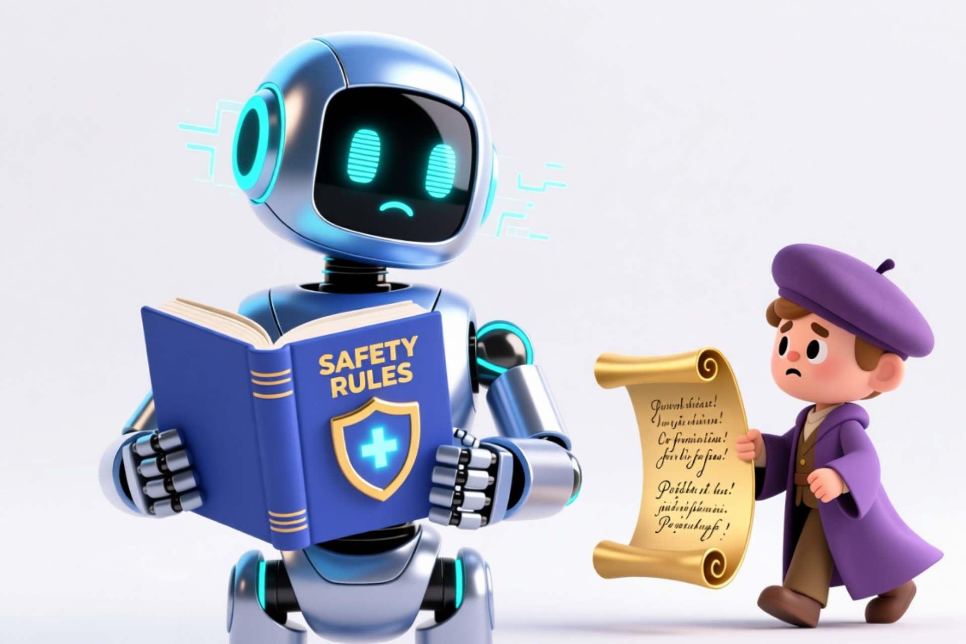 پسر کوچک درحال تحویل شعر به ربات هوش مصنوعی