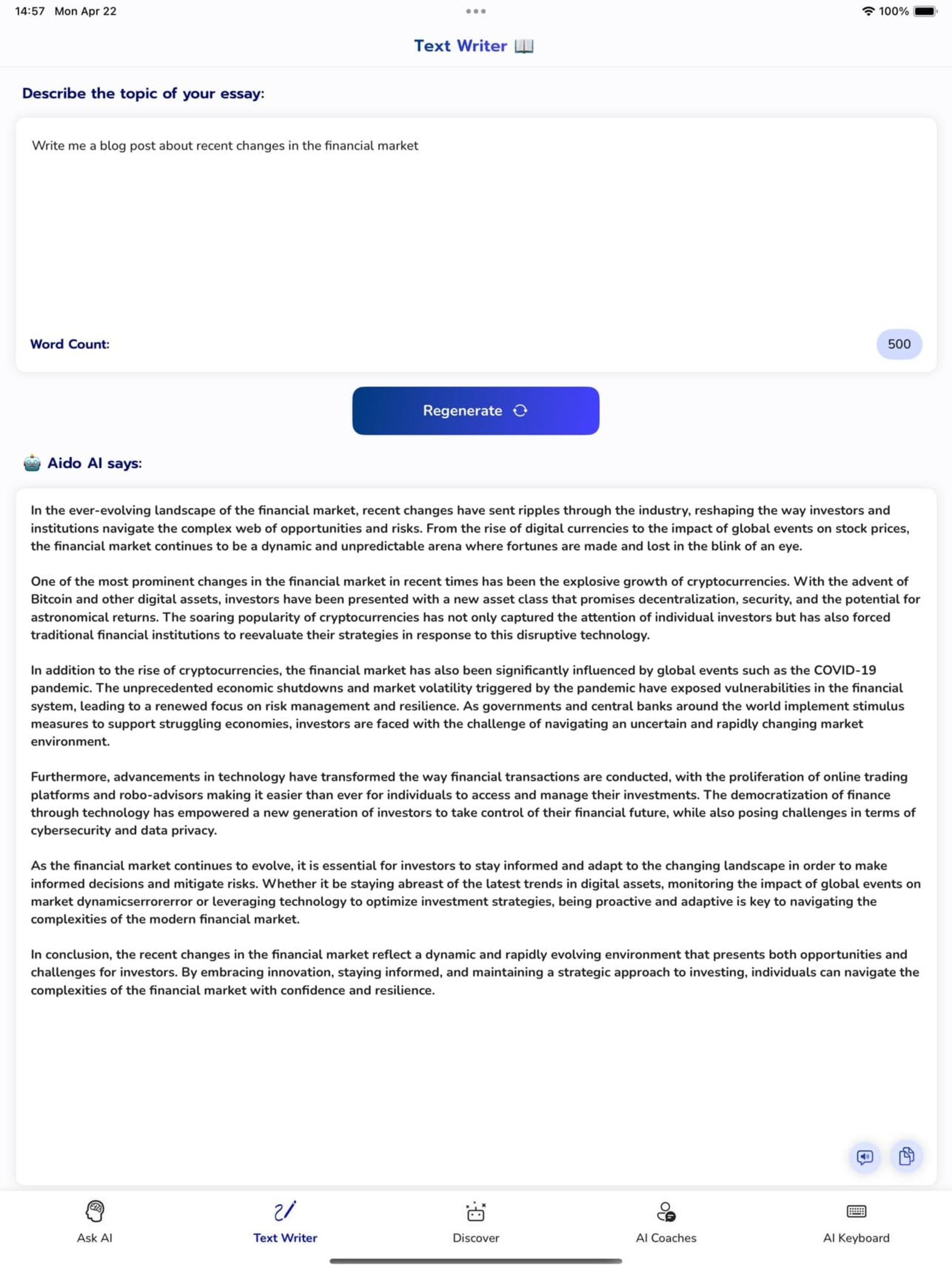 اپلیکیشن Aido AI - just answer