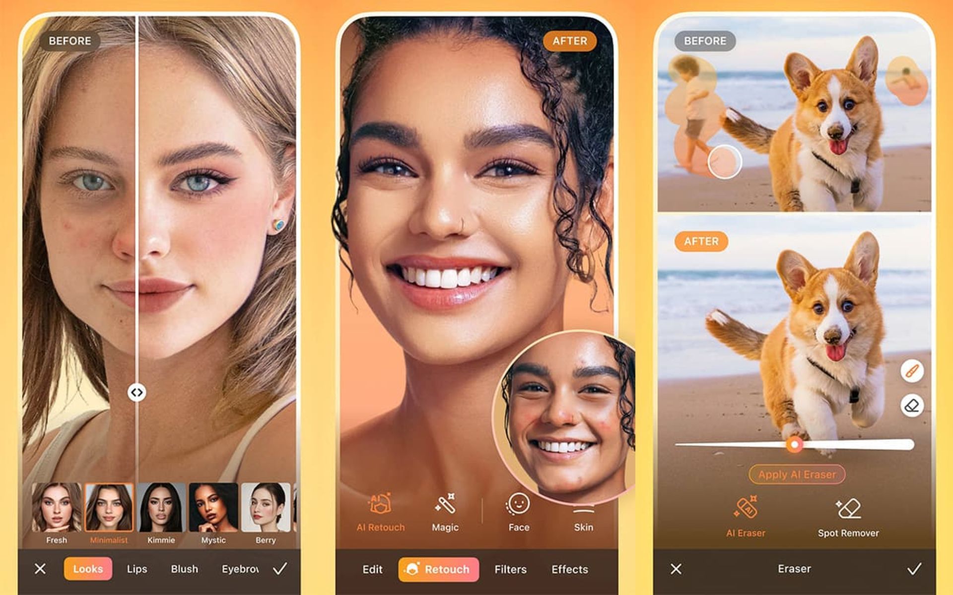 AirBrush – برنامه‌ای ساده برای صاف کردن پوست و روتوش دستی