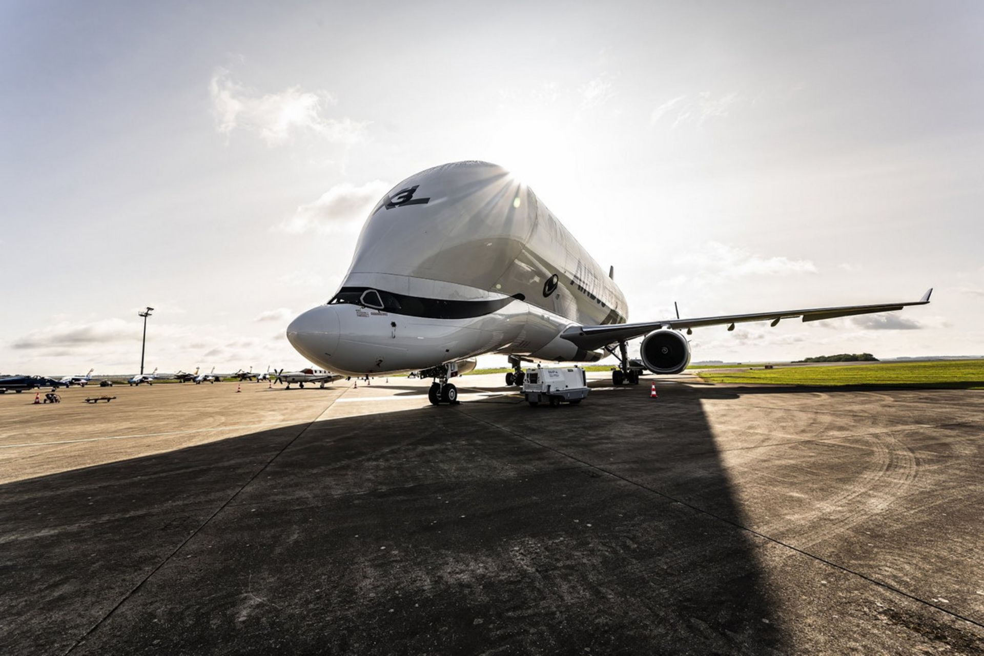 هواپیمای ایرباس بلوگا ایکس ال Airbus Beluga XL روی زمین